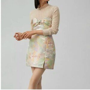 ⭐️ Maeve Strapless Bow Hipster Hippie Art Chic Classy Glam Romantic Mini Dress